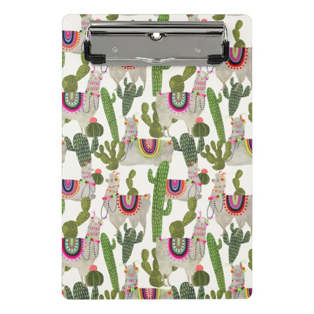 Llamarama Collection Pattern Mini Clipboard (Front)