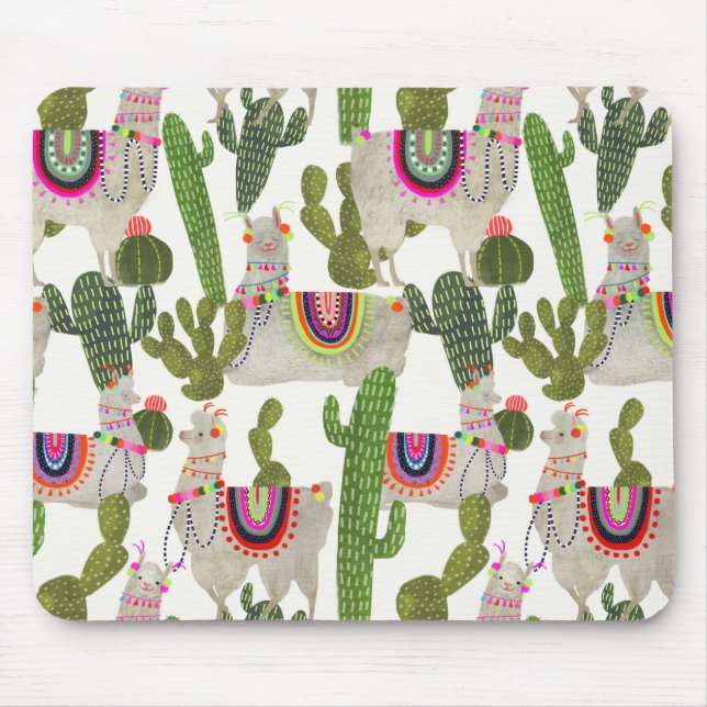 Llamarama Collection Pattern Mouse Pad (Front)