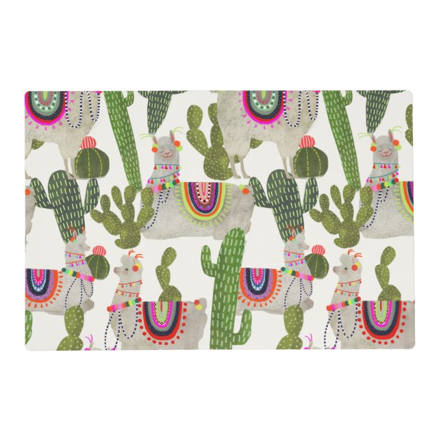 Llamarama Collection Pattern Placemat (Front)