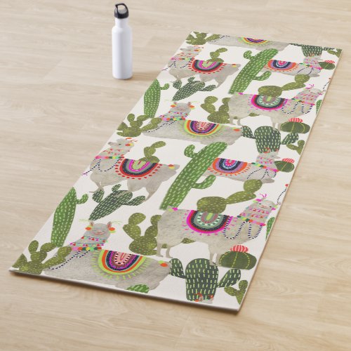 Llamarama Collection Pattern Yoga Mat