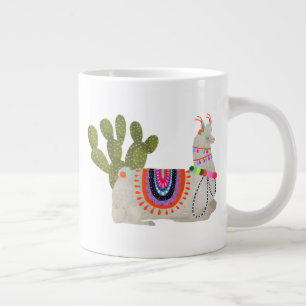 Llamarama Collection   Smiling Llamas Giant Coffee Mug