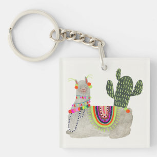Llamarama Collection   Smiling Llamas Keychain