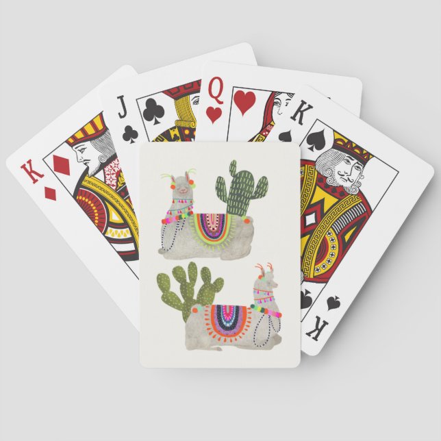 Llamarama Collection | Smiling Llamas Poker Cards (Back)