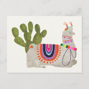 Llamarama Collection Smiling Llamas Postcard