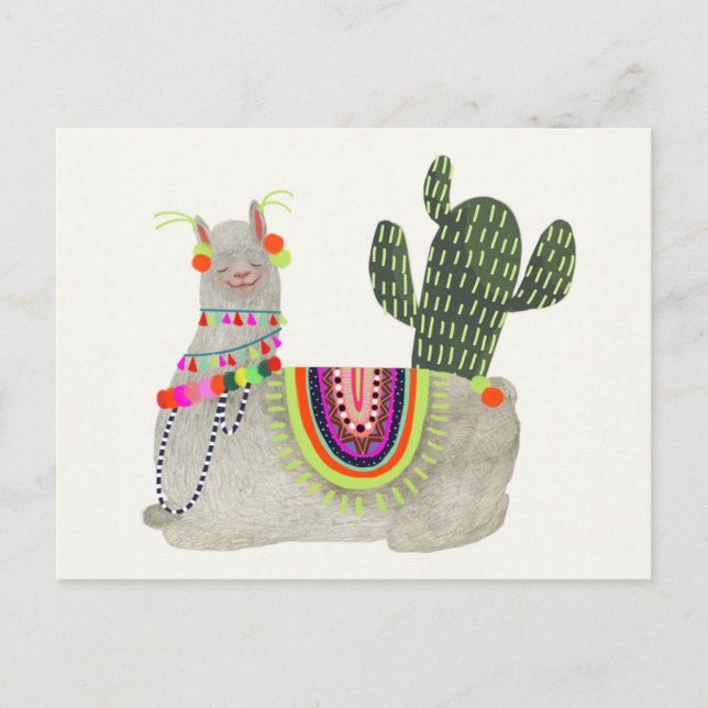 Llamarama Collection | Smiling Llamas Postcard (Front)