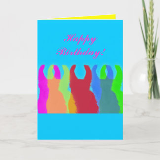 Llamas 5 in Bright Graphic Llama Colors Card