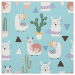 Llamas Cactus and Sloths Fabric