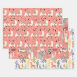 Llamas diversity wrapping paper sheets