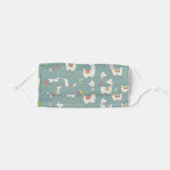 Llamas Flowers Cute Pattern Adult Cloth Face Mask (Front, Folded)