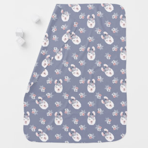 Llamas & Flowers Pattern Baby Blanket