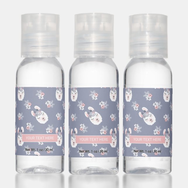 Llamas & Flowers Pattern Hand Sanitizer (Set)