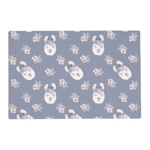 Llamas & Flowers Pattern Placemat