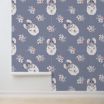 Llamas &amp; Flowers Pattern Wallpaper