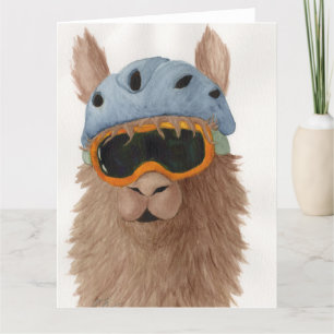 Llamas in Shades: January Greeting Card 8.5"x11"