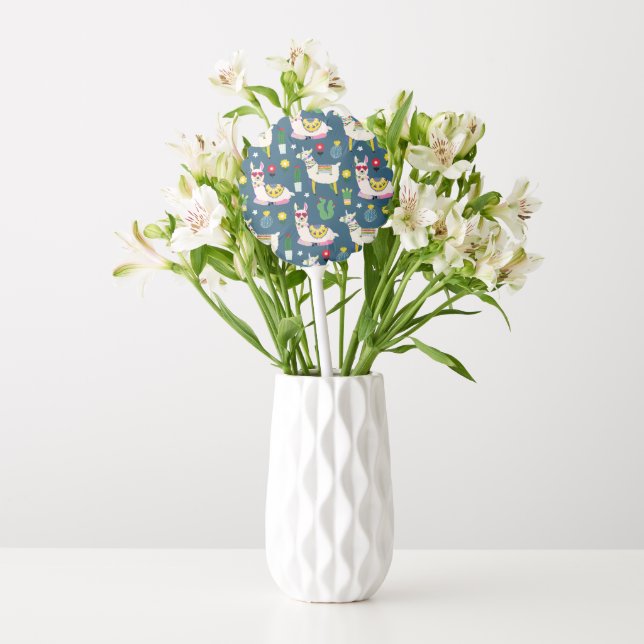 Llamas In Sunglasses Pattern Balloon (Vase)
