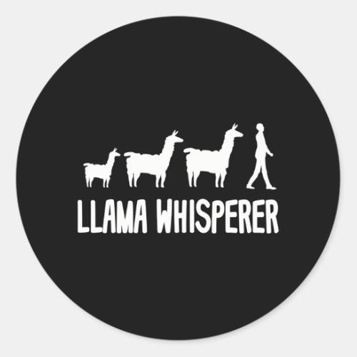 llamas lama alpaca keeper llama whisperer llama classic round sticker