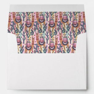 Llamas On Stripes Pattern Envelope