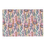Llamas On Stripes Pattern Placemat