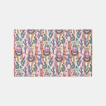 Llamas On Stripes Pattern Rug