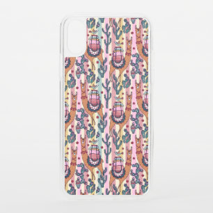 Llamas On Stripes Pattern iPhone XS Case
