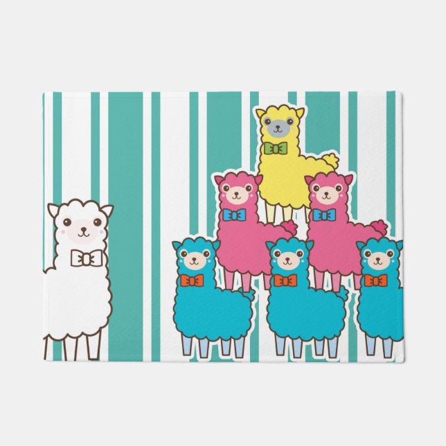 Llamas or Alpacas? Alpacas or Llamas? Doormat (Front)