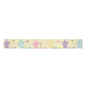 Llamas Pink, Yellow Purple Cute Adorable Satin Ribbon