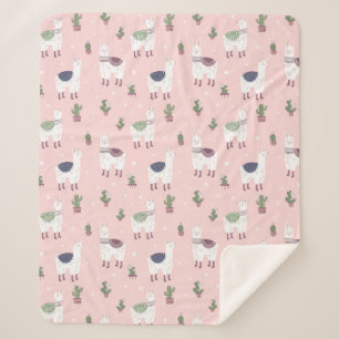 Llamas Sherpa Blanket