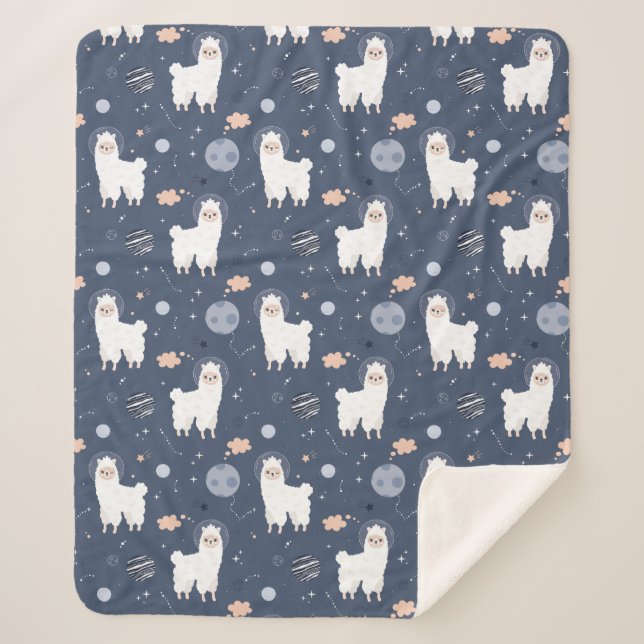 Llamas Sherpa Blanket (Front)