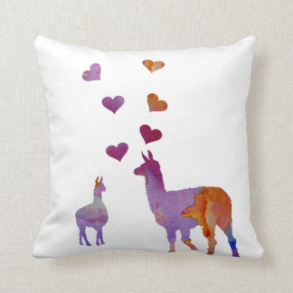 Llamas Throw Pillow