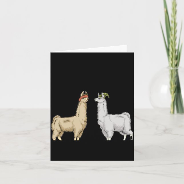 Llamas With Hats Carl  Card (Front)