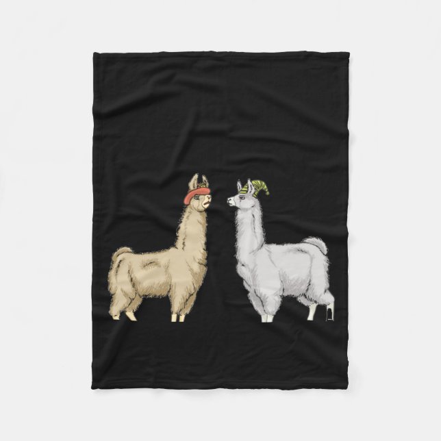 Llamas With Hats Carl  Fleece Blanket (Front)
