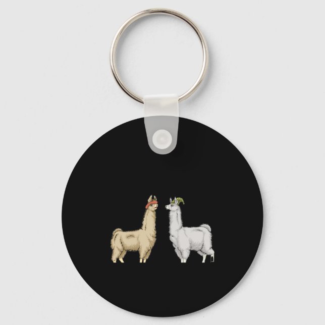 Llamas With Hats Carl  Keychain (Front)
