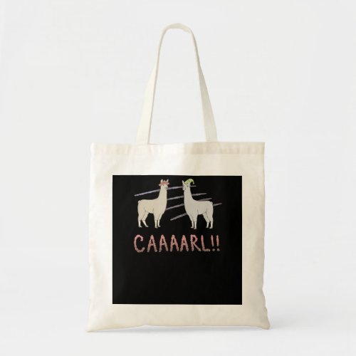 Llamas with Hats _ Carl  Tote Bag