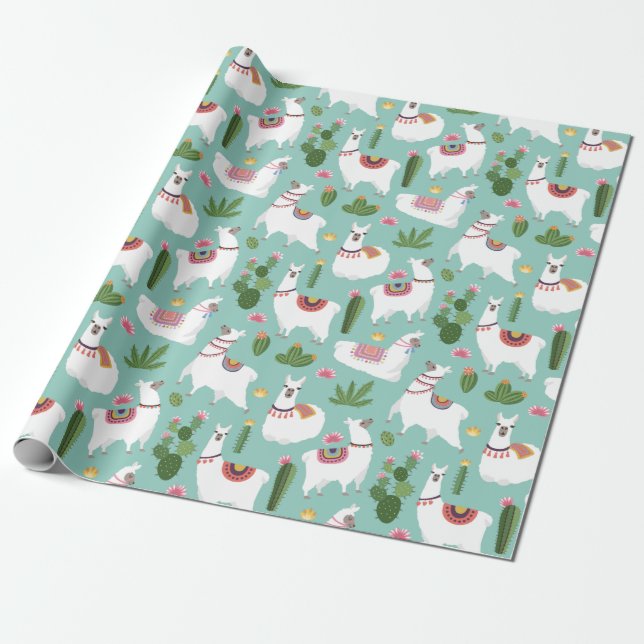 Llamas Wrapping Paper (Unrolled)