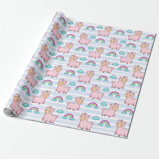Llamas Wrapping Paper (Unrolled)