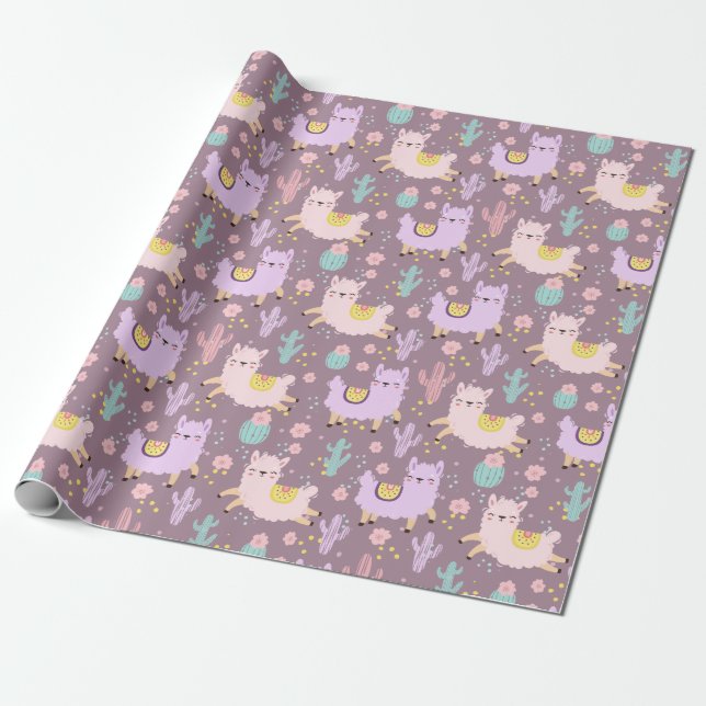 Llamas Wrapping Paper (Unrolled)