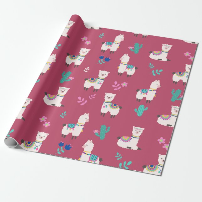 Llamas Wrapping Paper (Unrolled)