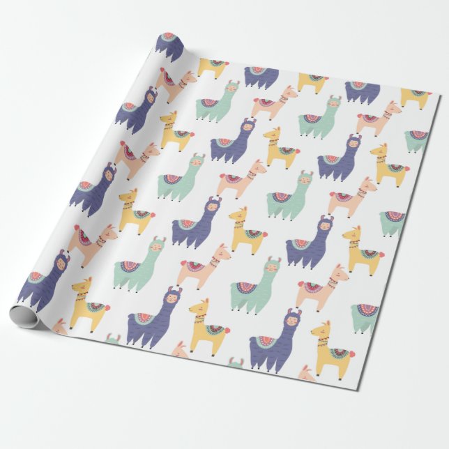 Llamas Wrapping Paper (Unrolled)