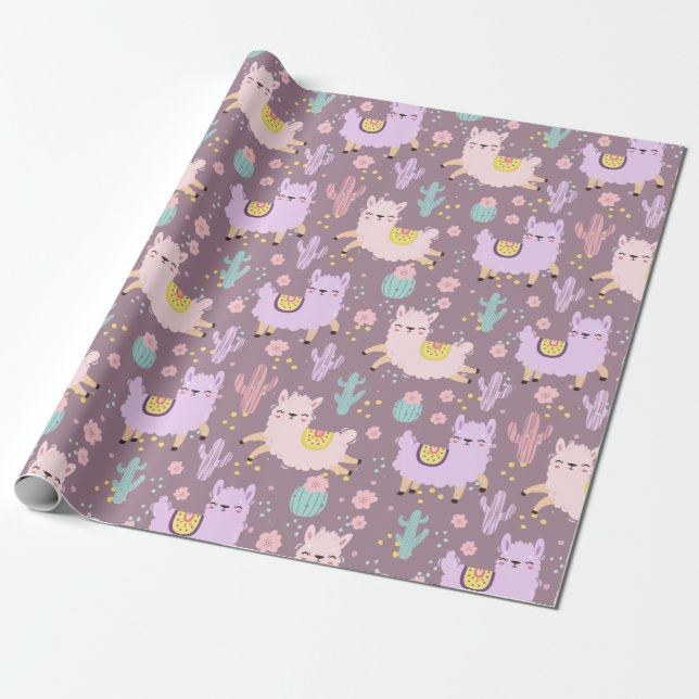 Llamas Wrapping Paper (Unrolled)