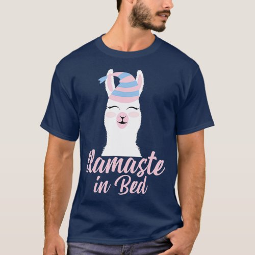 Llamaste in Bed  Gift Funny Llama Pajama T_Shirt