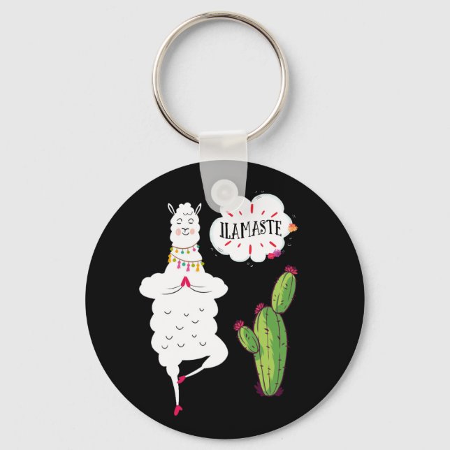 Llamaste LLama Yoga Keychain (Front)