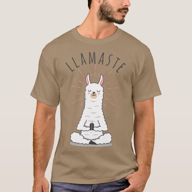 Llamaste Llama Yoga Yogi Cute Love T-Shirt (Front)