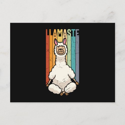 Llamaste Namaste Yoga Cute Llama Alpaca Postcard