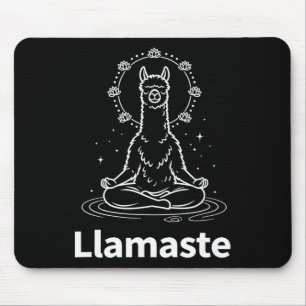 Llamaste Yoga Llama Funny Meditative Spirit Design Mouse Pad