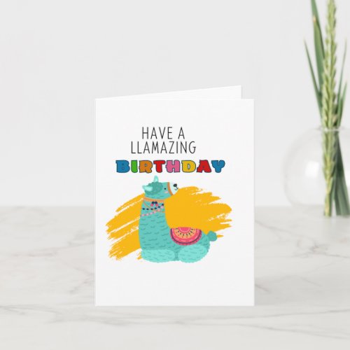 Llamazing Puns Birthday Card