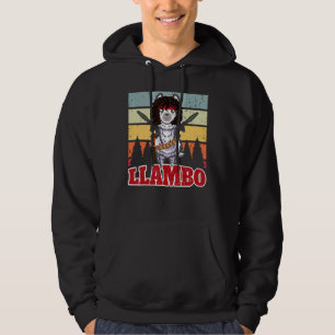 Llambo Military Llama Commando Hilarious Present Hoodie