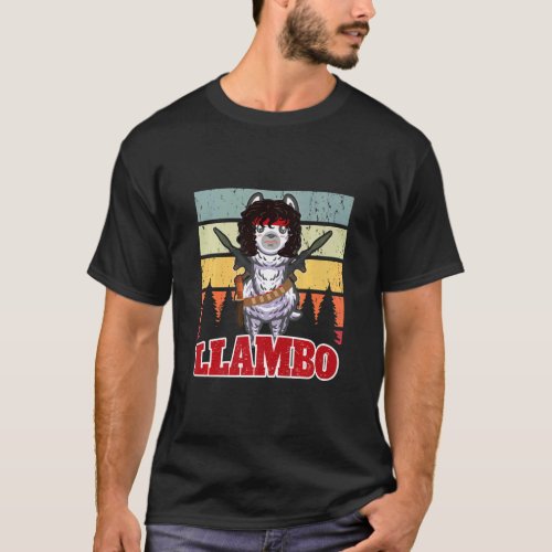 Llambo Military Llama Commando Hilarious Present   T_Shirt