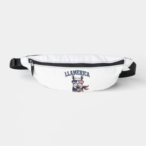 Llamerica Patriotic Llama Vintage Engraving T-Shir Fanny Pack