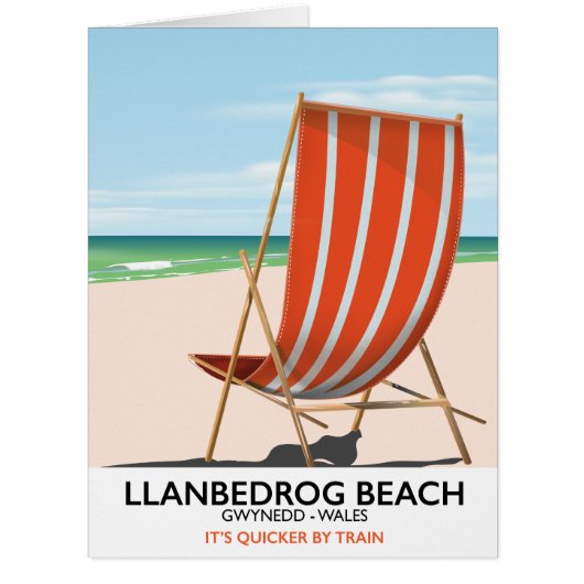 Llanbedrog Beach, Gwynedd Wales seaside poster (Front)