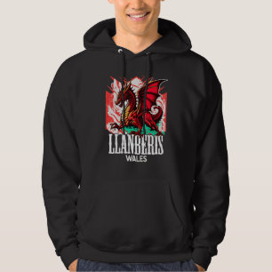 Llanberis Wales Welsh Flag Y Ddraig Goch Dragon Hoodie